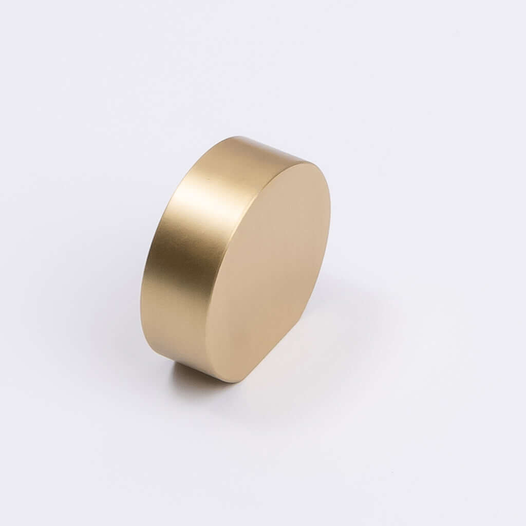 Brushed Brass Disc Cabinet Knob - Katherina - Manovella - Entry - Point - CABKAT32BB - Manovella