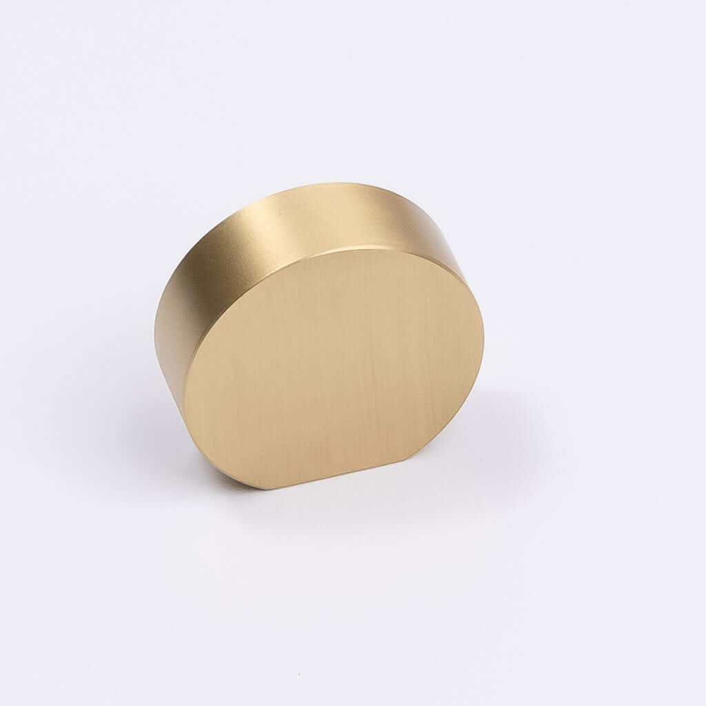 Brushed Brass Disc Cabinet Knob - Katherina - Manovella - Entry - Point - CABKAT32BB - Manovella