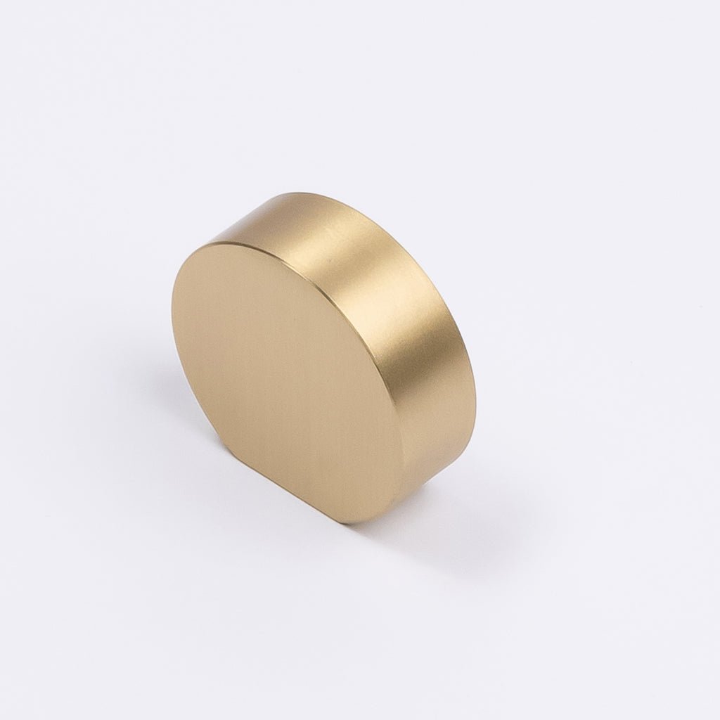 Brushed Brass Disc Cabinet Knob - Katherina - Manovella - Entry - Point - CABKAT32BB - Manovella