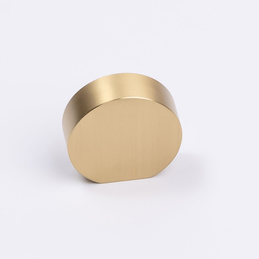 Brushed Brass Disc Cabinet Knob - Katherina - Manovella - Entry - Point - CABKAT32BB - Manovella