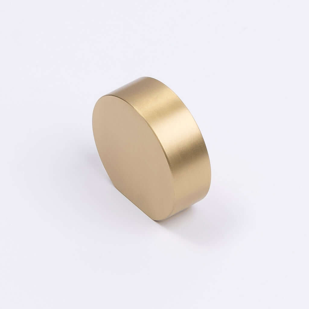 Brushed Brass Disc Cabinet Knob - Katherina - Manovella - Entry - Point - CABKAT32BB - Manovella