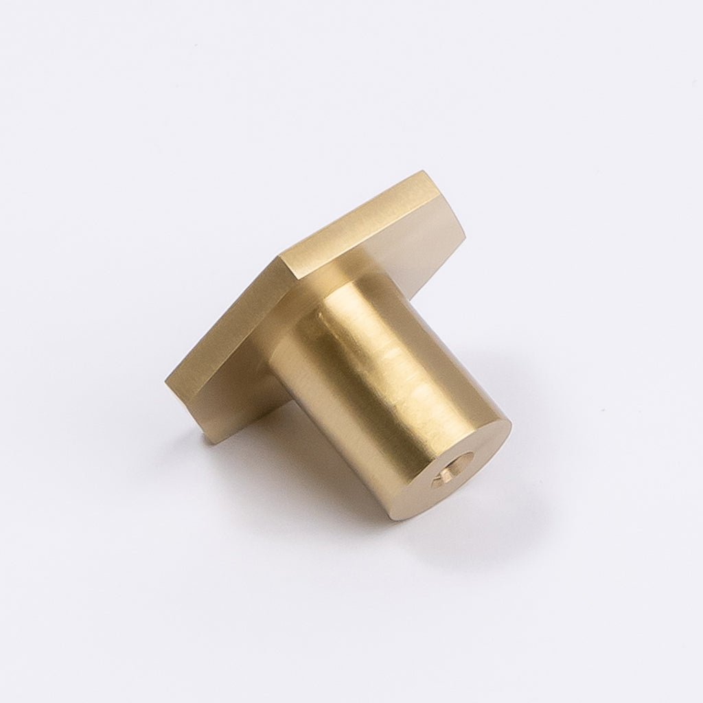 Brushed Brass Hexagonal Cabinet Knob - Rosalind - Manovella - Entry - Point - CABROS32BB - Manovella