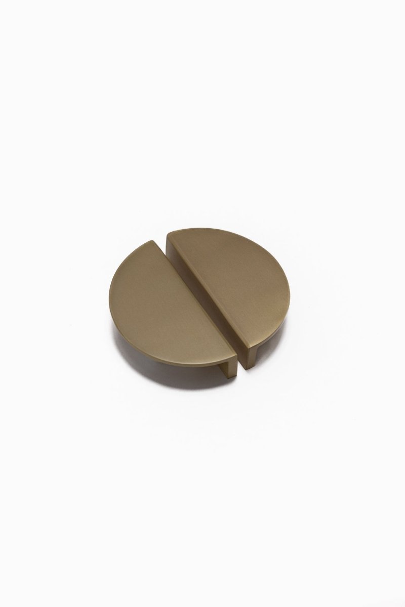 Celeste Half Moon Brass Cabinetry Pull - Little Swagger - Entry - Point - Celeste - AB - 64 - Little Swagger
