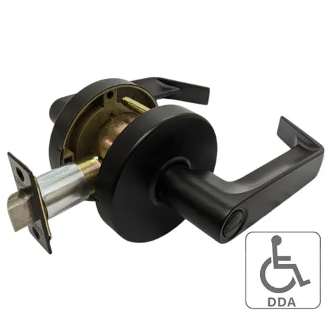 LOCKTON DDA '6000 Series' LEVERSET - PRIVACY (70mm B/Set) - BLACK