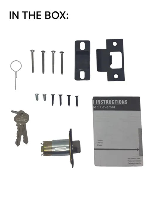 LOCKTON DDA '6000 Series' LEVERSET - DOUBLE CYLINDER SET (70mm B/Set) - BLACK