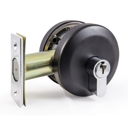 Neue Double Cylinder Deadbolt Brushed Matt Black - By Gainsborough