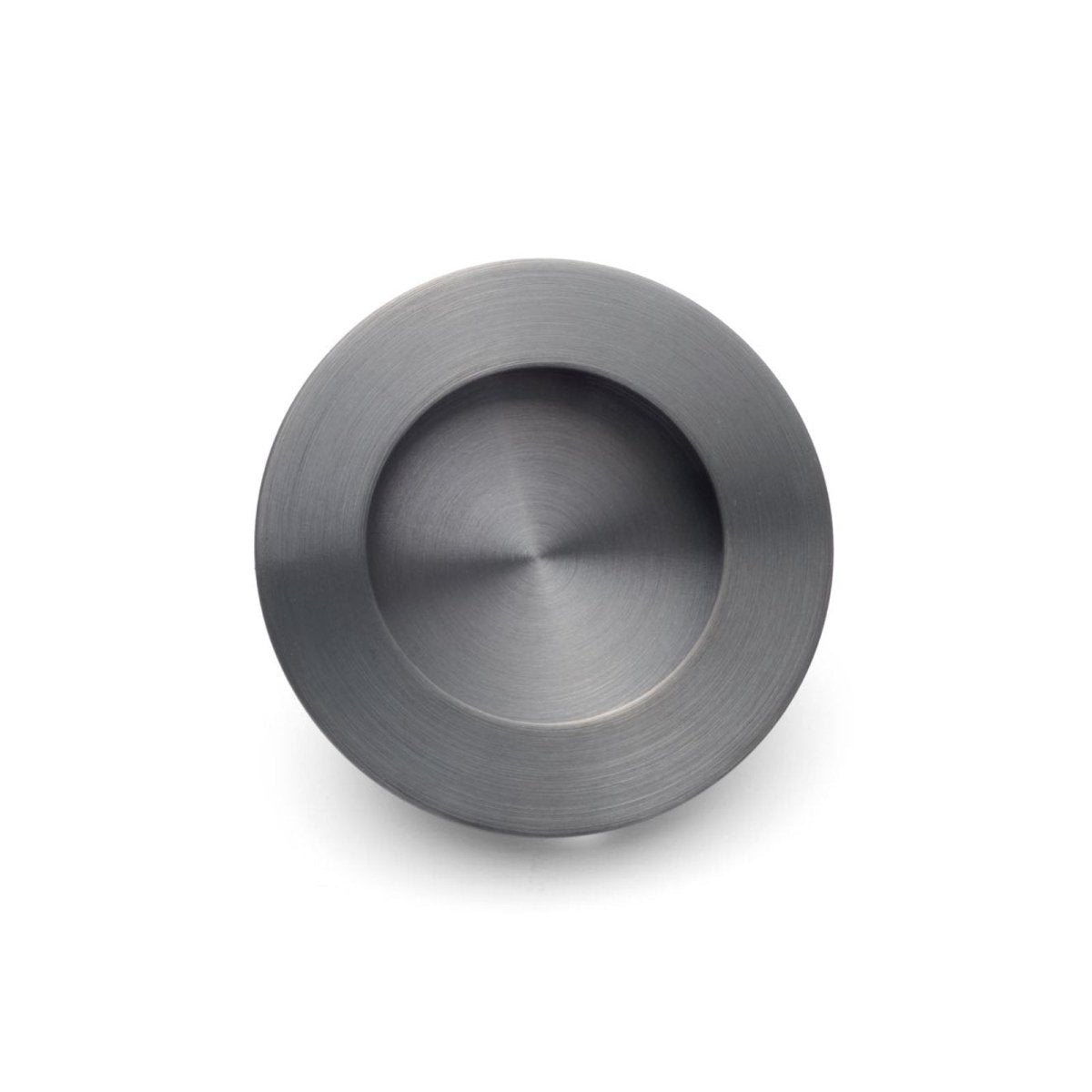 Gunmetal Sliding Door Round Flush Pull 65mm - Entry - Point - FP65GM - Manovella