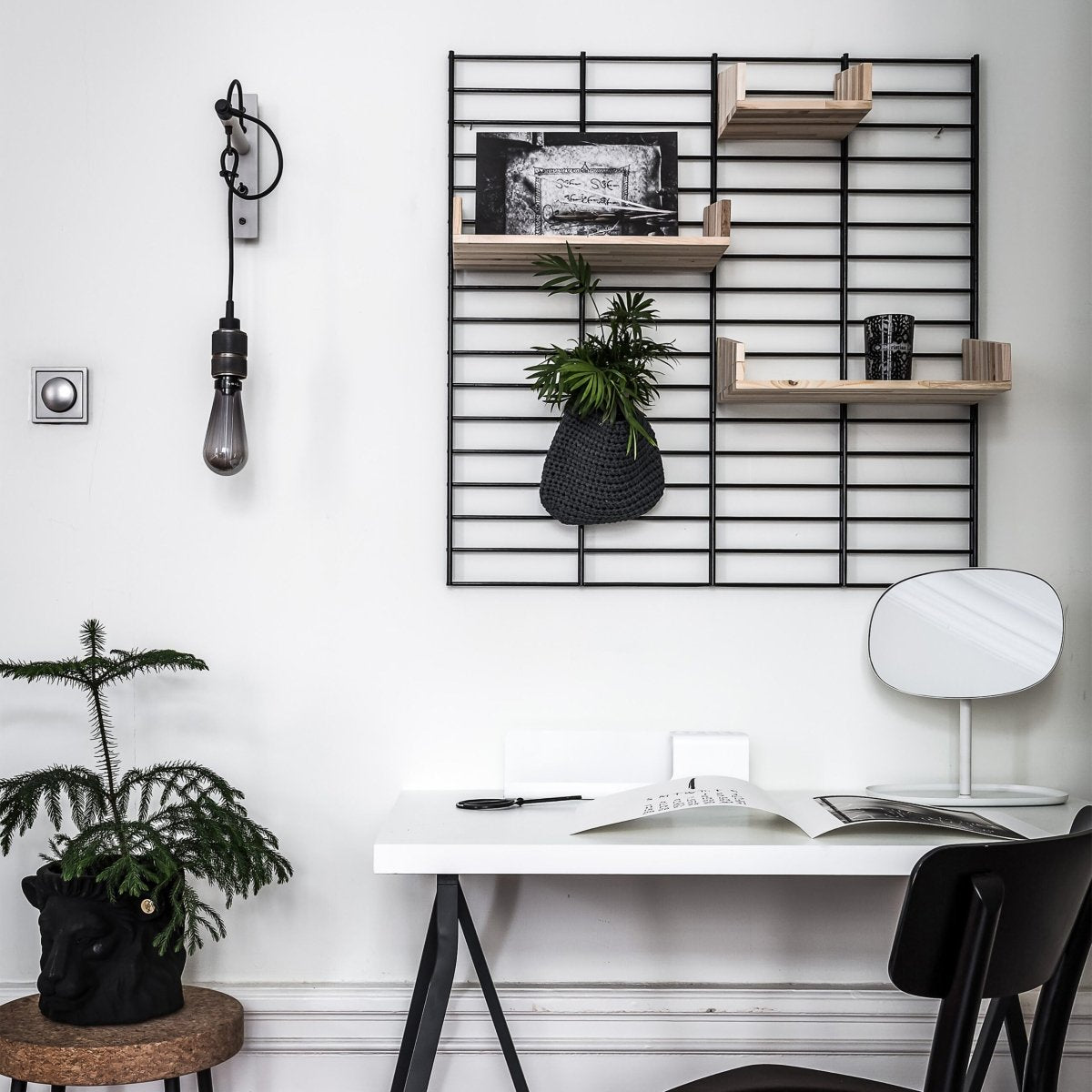 HOOKED WALL LIGHT / NUDE / GRAPHITE / Buster + Punch - Entry - Point - RHW - 23331 - Buster + Punch