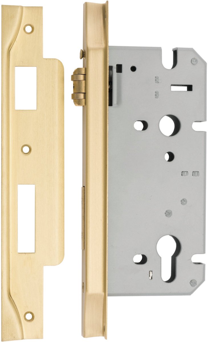 IVER 85mm Euro Rebated Roller Mortice Lock – 45mm & 60mm Backset - Entry - Point - 17167 - Iver