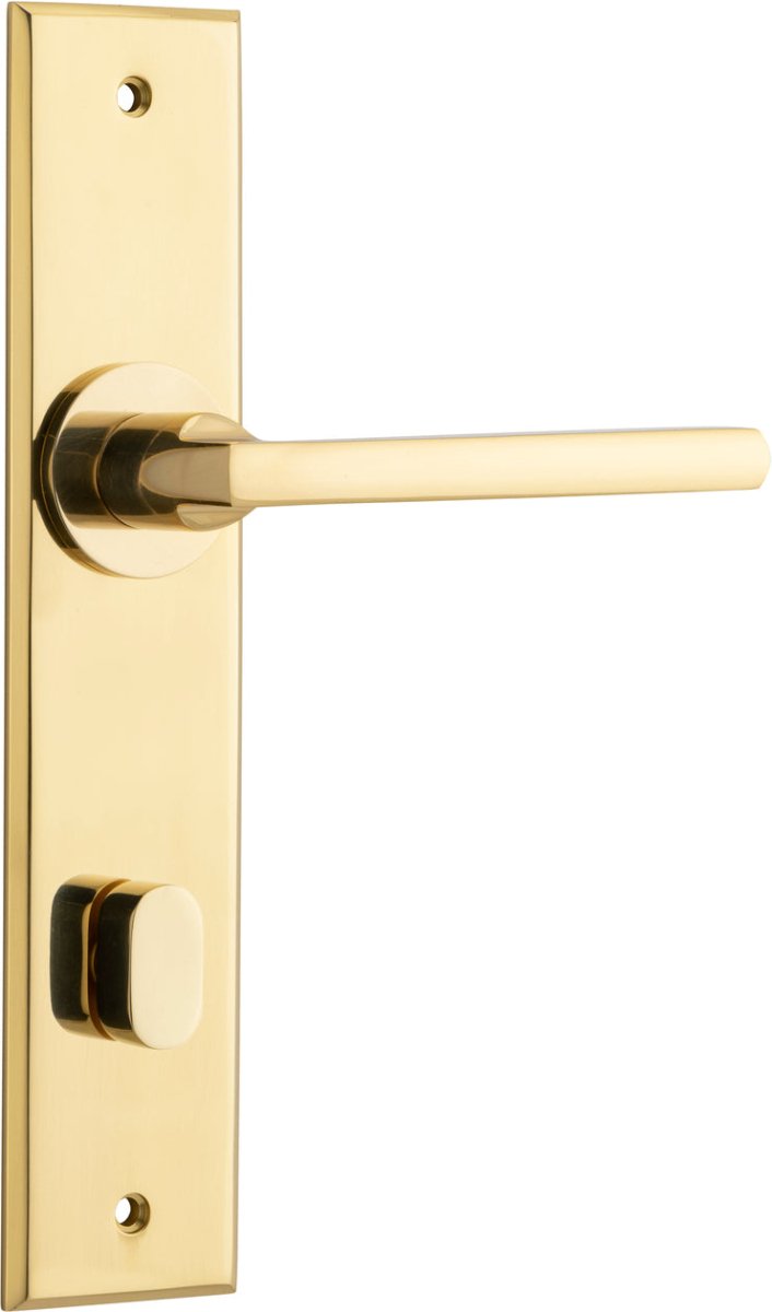 IVER Baltimore Solid Brass Chamfered Plate Door Handle – Multiple Finishes Available - Entry - Point - 10282P85 - Iver