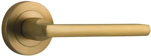 IVER Baltimore Solid Brass Round Rose Door Handle – Multiple Finishes Available - Entry - Point - 9210 - Iver