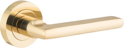 IVER Baltimore Solid Brass Round Rose Door Handle – Multiple Finishes Available - Entry - Point - 9210 - Iver