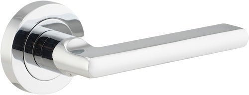 IVER Baltimore Solid Brass Round Rose Door Handle – Multiple Finishes Available - Entry - Point - 9214 - Iver