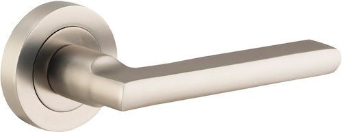 IVER Baltimore Solid Brass Round Rose Door Handle – Multiple Finishes Available - Entry - Point - 9219 - Iver