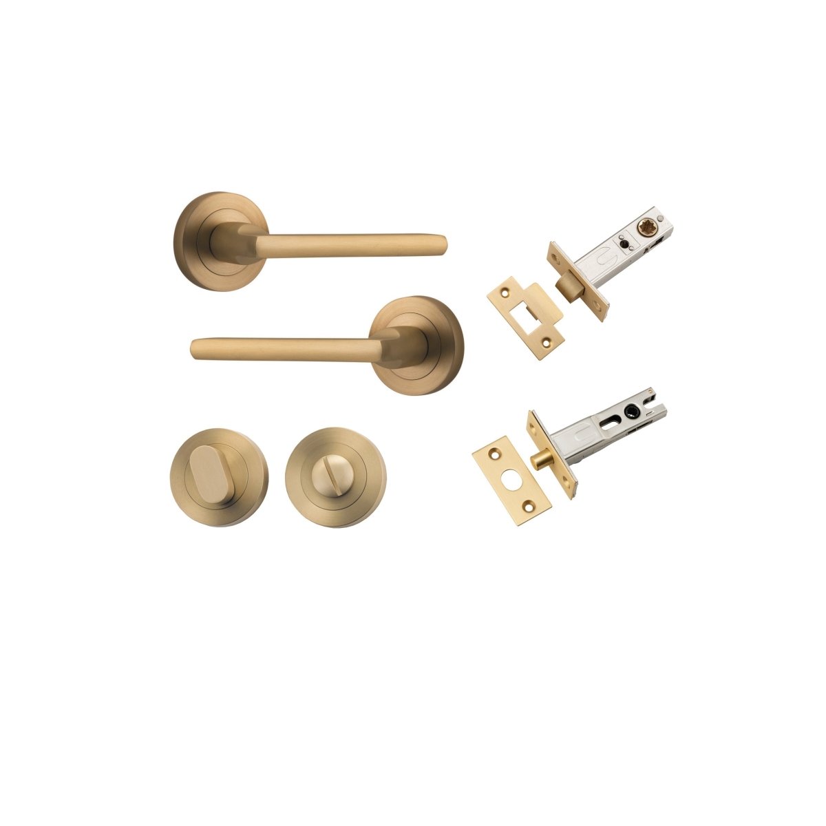 IVER Baltimore Solid Brass Round Rose Door Handle – Multiple Finishes Available - Entry - Point - 9365KPRIV60 - Iver