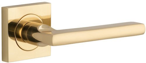 IVER Baltimore Solid Brass Square Rose Door Handle – Multiple Finishes Available - Entry - Point - 0270 - Iver