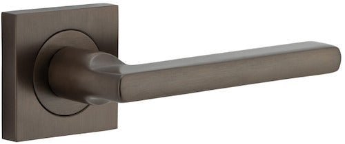 IVER Baltimore Solid Brass Square Rose Door Handle – Multiple Finishes Available - Entry - Point - 0271 - Iver