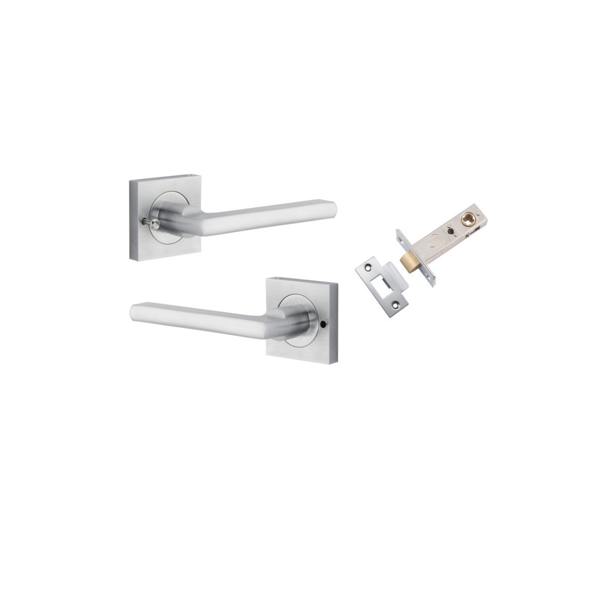 IVER Baltimore Solid Brass Square Rose Door Handle – Multiple Finishes Available - Entry - Point - 0275KIBPRIV60 - Iver