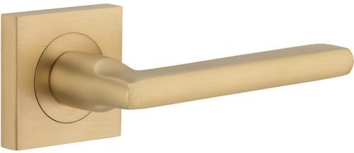 IVER Baltimore Solid Brass Square Rose Door Handle – Multiple Finishes Available - Entry - Point - 0458 - Iver
