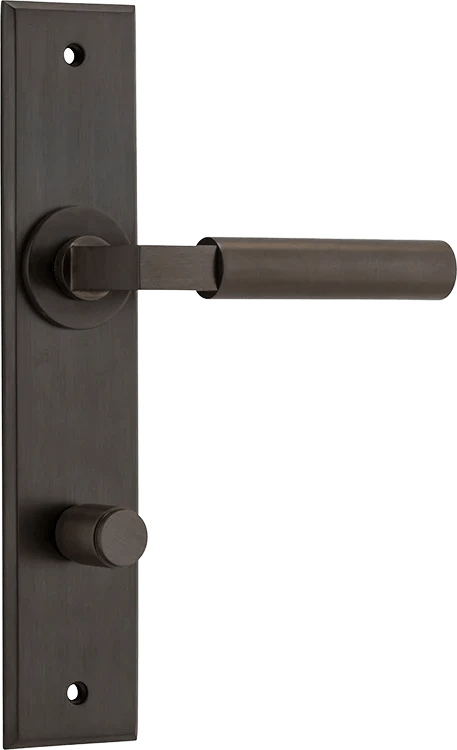 IVER Berlin Solid Brass Chamfered Plate Door Handle – Multiple Finishes Available - Entry - Point - 10794P85 - Iver