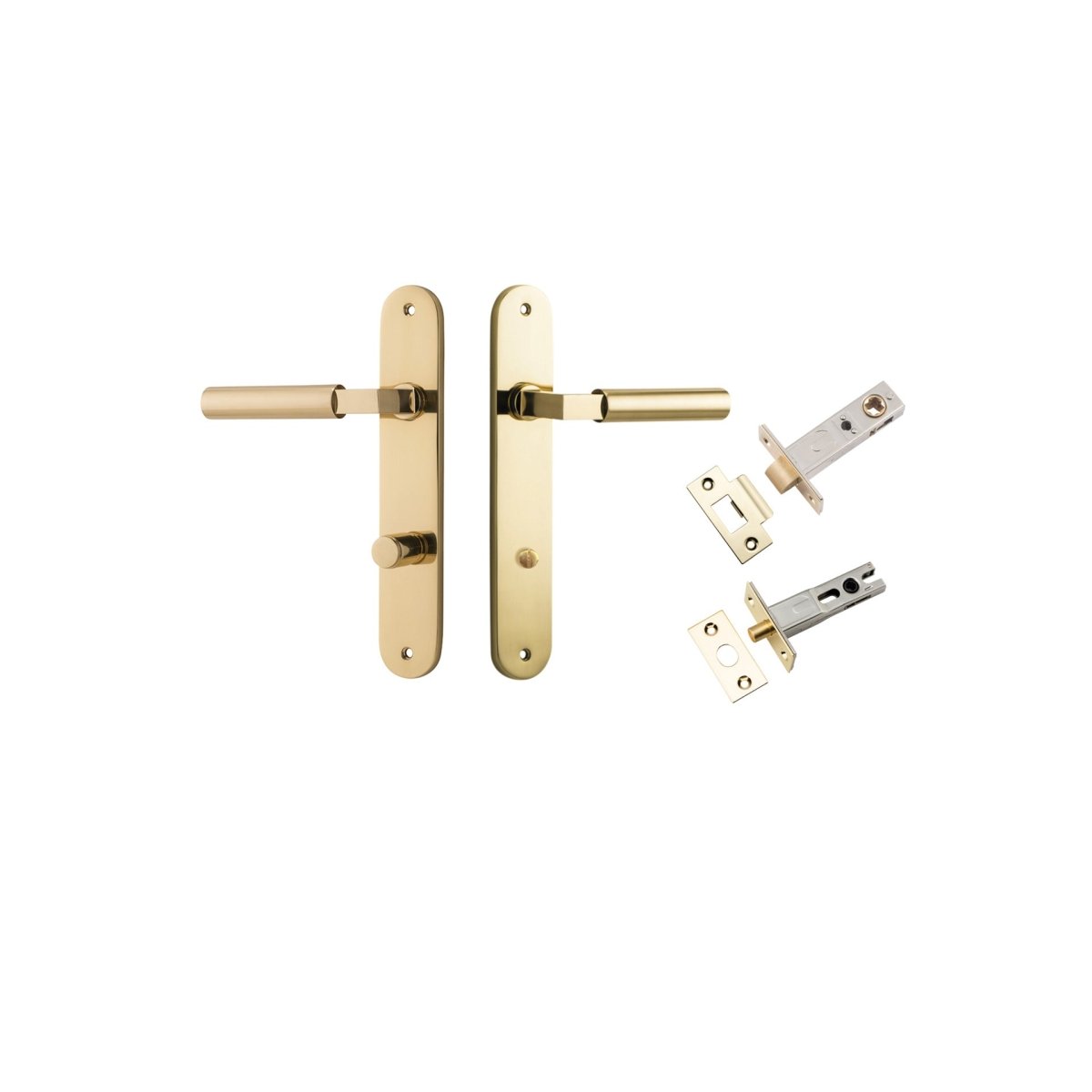 IVER Berlin Solid Brass Oval Plate Door Handle – Multiple Finishes Available - Entry - Point - 10266KPRIV60 - Iver