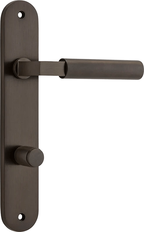 IVER Berlin Solid Brass Oval Plate Door Handle – Multiple Finishes Available - Entry - Point - 10766P85 - Iver