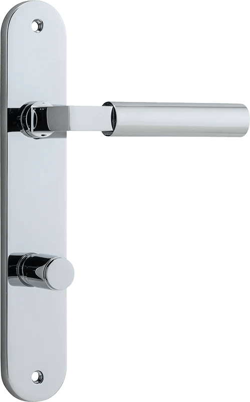 IVER Berlin Solid Brass Oval Plate Door Handle – Multiple Finishes Available - Entry - Point - 11766P85 - Iver