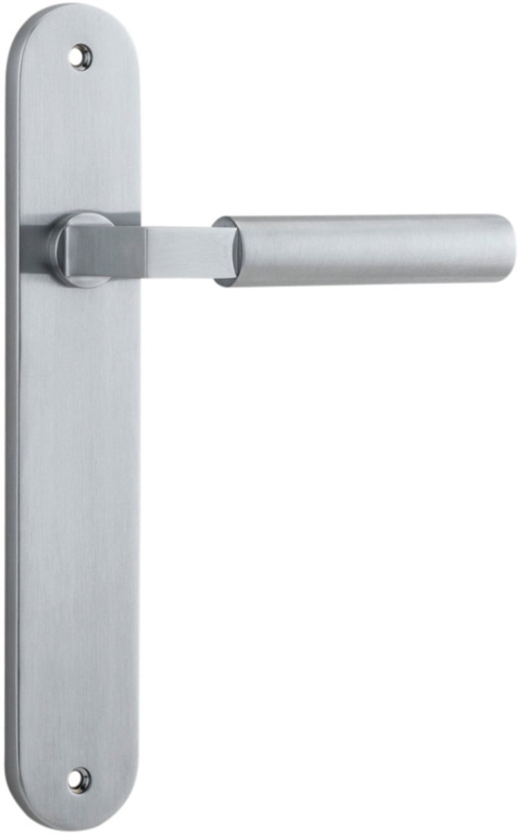 IVER Berlin Solid Brass Oval Plate Door Handle – Multiple Finishes Available - Entry - Point - 12266E85 - Iver