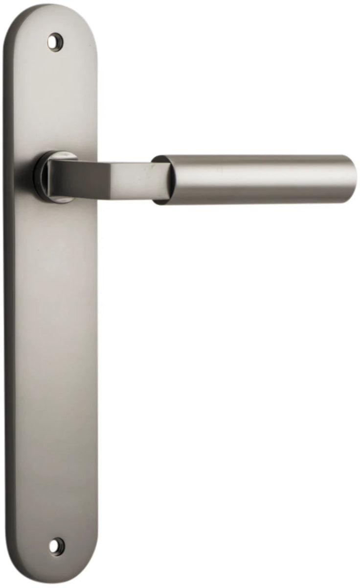 IVER Berlin Solid Brass Oval Plate Door Handle – Multiple Finishes Available - Entry - Point - 14766 - Iver