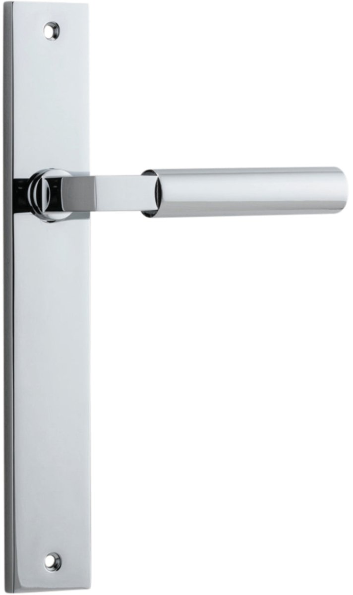 IVER Berlin Solid Brass Rectangular Backplate Door Handle – Multiple Finishes Available - Entry - Point - 11750 - Iver