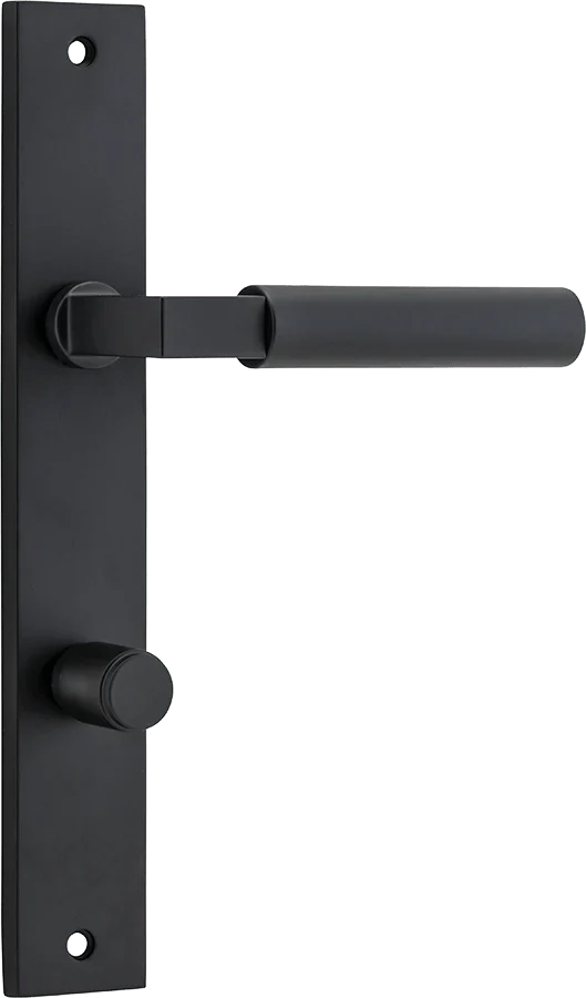 IVER Berlin Solid Brass Rectangular Backplate Door Handle – Multiple Finishes Available - Entry - Point - 12750P85 - Iver
