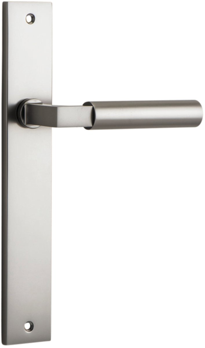 IVER Berlin Solid Brass Rectangular Backplate Door Handle – Multiple Finishes Available - Entry - Point - 14750 - Iver