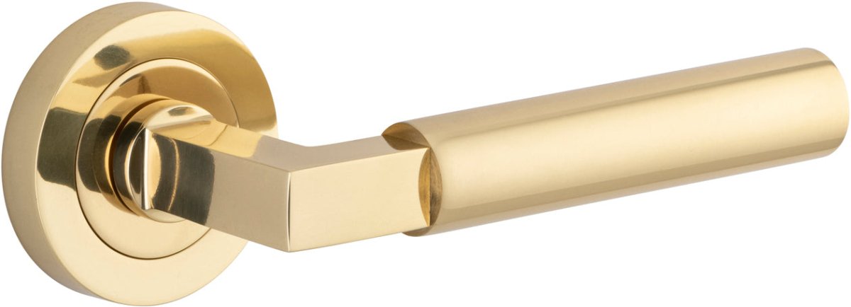 IVER Berlin Solid Brass Round Rose Door Handle – Multiple Finishes Available - Entry - Point - 0340 - Iver