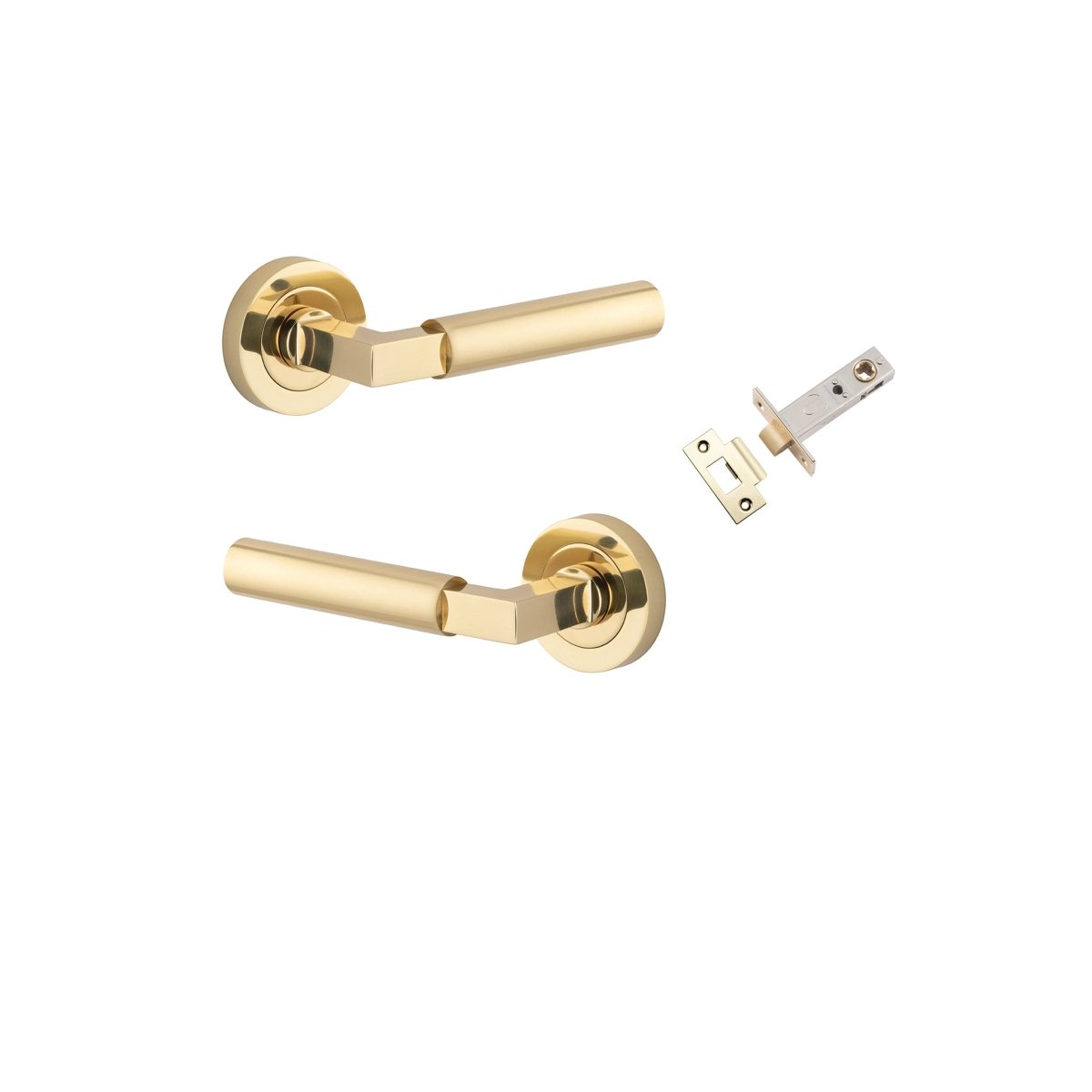 IVER Berlin Solid Brass Round Rose Door Handle – Multiple Finishes Available - Entry - Point - 0340KPASS60 - Iver