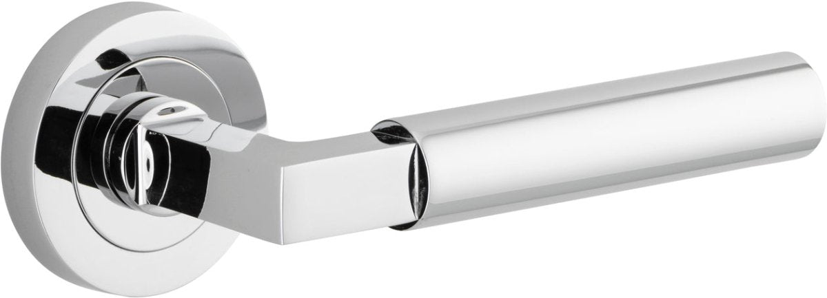 IVER Berlin Solid Brass Round Rose Door Handle – Multiple Finishes Available - Entry - Point - 0344 - Iver