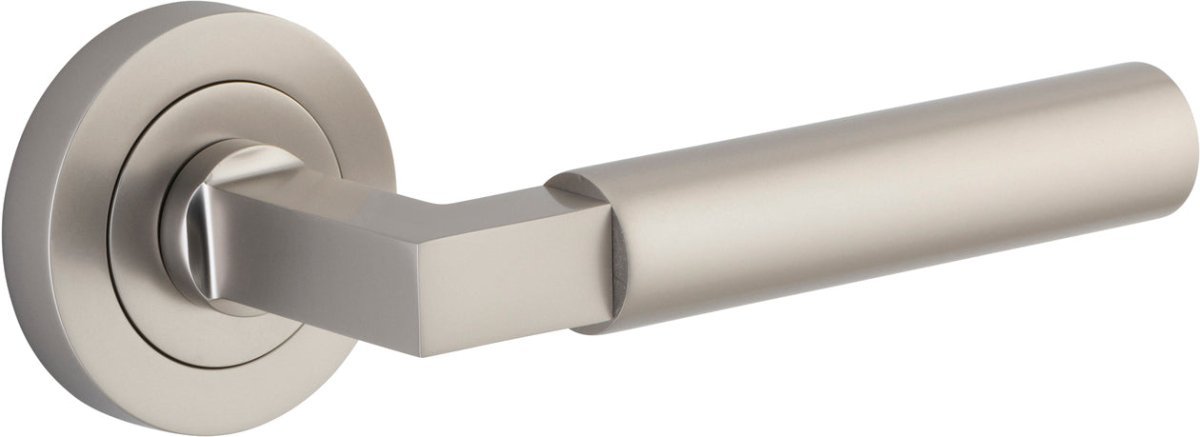 IVER Berlin Solid Brass Round Rose Door Handle – Multiple Finishes Available - Entry - Point - 0349 - Iver