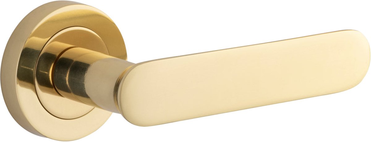 IVER Bronte Solid Brass Round Rose Door Handle – Multiple Finishes Available - Entry - Point - 0330 - Iver