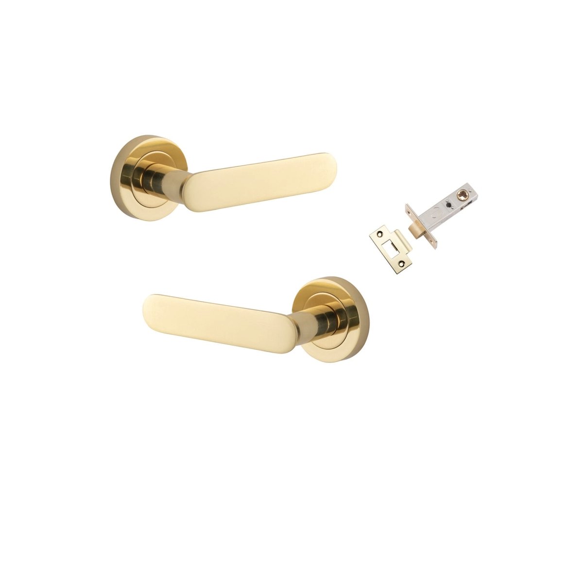IVER Bronte Solid Brass Round Rose Door Handle – Multiple Finishes Available - Entry - Point - 0330KPASS60 - Iver