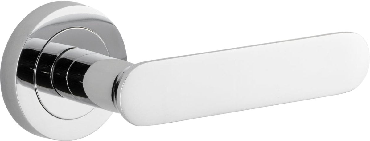 IVER Bronte Solid Brass Round Rose Door Handle – Multiple Finishes Available - Entry - Point - 0334 - Iver