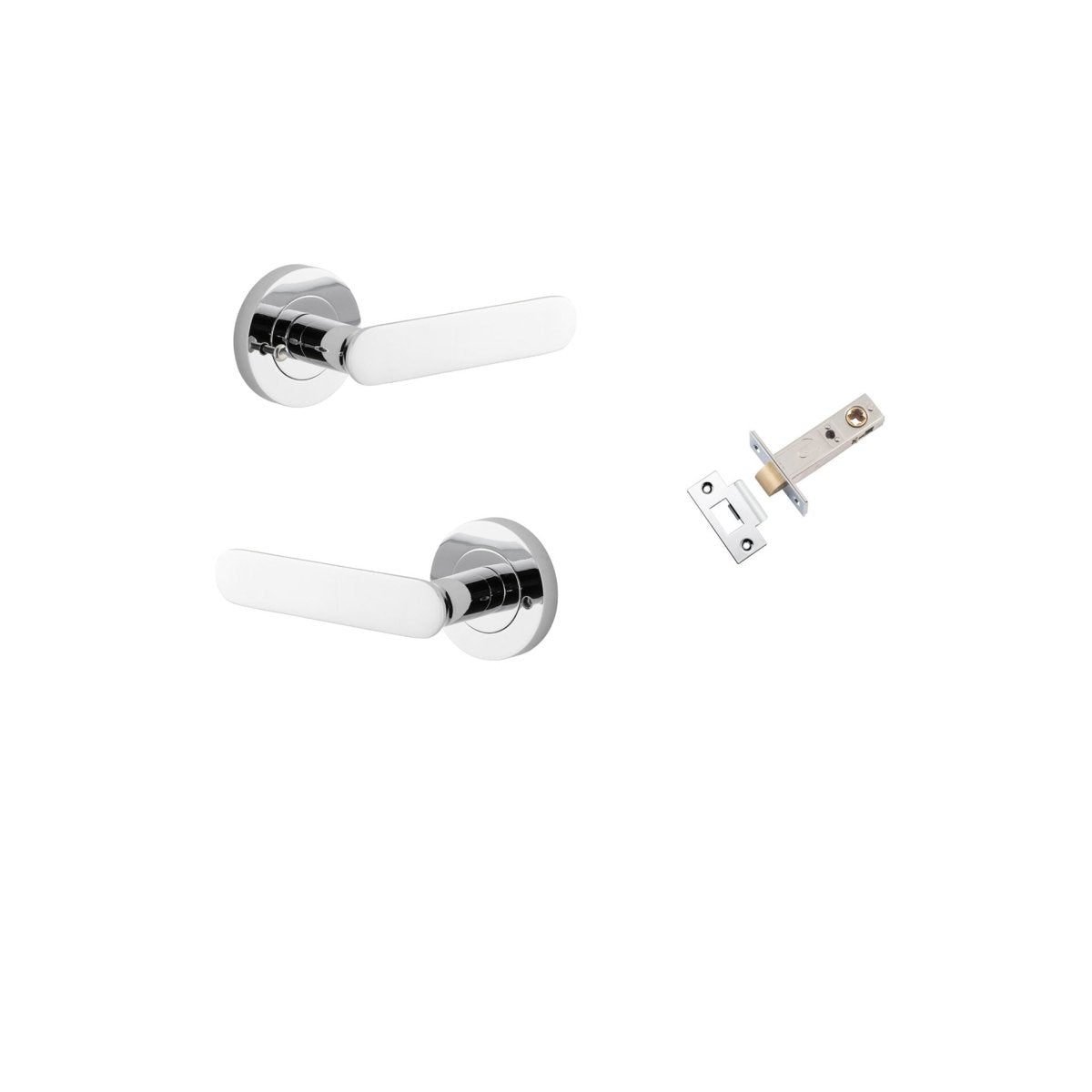 IVER Bronte Solid Brass Round Rose Door Handle – Multiple Finishes Available - Entry - Point - 0334KIBPRIV60 - Iver