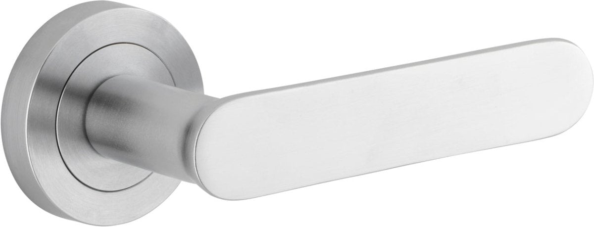 IVER Bronte Solid Brass Round Rose Door Handle – Multiple Finishes Available - Entry - Point - 0335 - Iver