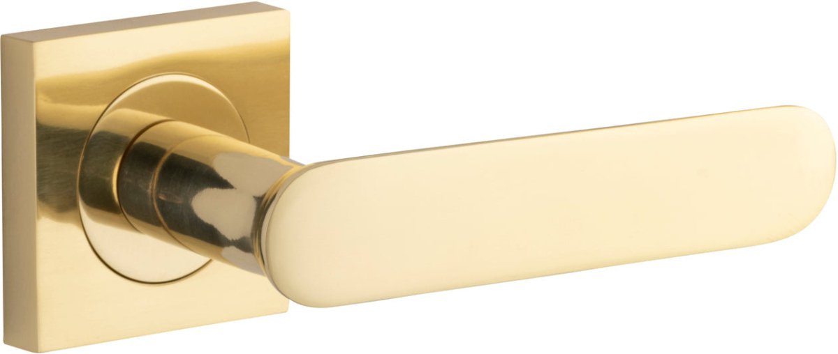 IVER Bronte Solid Brass Square Rose Door Handle – Multiple Finishes Available - Entry - Point - 0400 - Iver