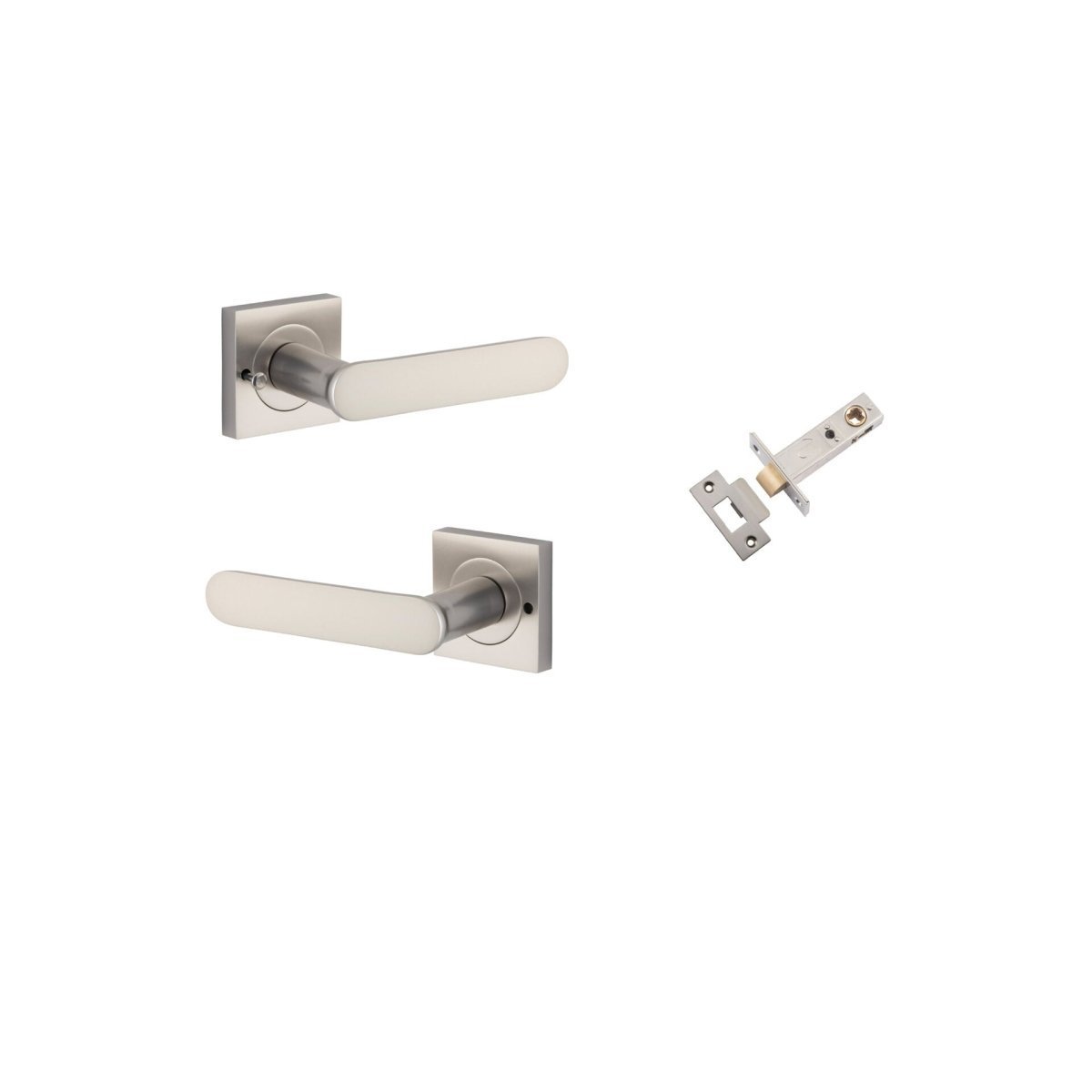 IVER Bronte Solid Brass Square Rose Door Handle – Multiple Finishes Available - Entry - Point - 0409KIBPRIV60 - Iver