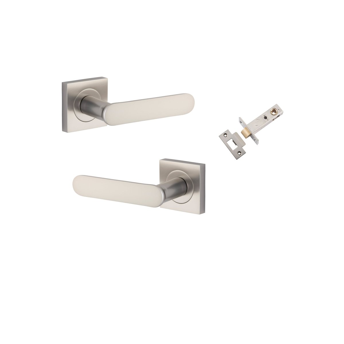 IVER Bronte Solid Brass Square Rose Door Handle – Multiple Finishes Available - Entry - Point - 0409KPASS60 - Iver