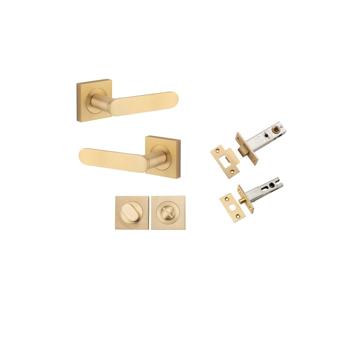 IVER Bronte Solid Brass Square Rose Door Handle – Multiple Finishes Available - Entry - Point - 0463KPRIV60 - Iver