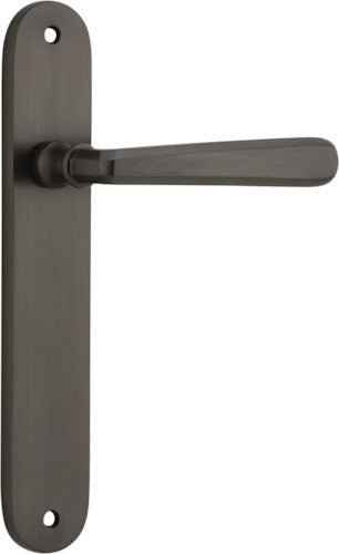 IVER Copenhagen Solid Brass Oval BackPlate Door Handle – Multiple Finishes Available - Entry - Point - 10876 - Iver
