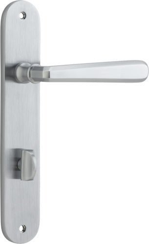 IVER Copenhagen Solid Brass Oval BackPlate Door Handle – Multiple Finishes Available - Entry - Point - 12376P85 - Iver