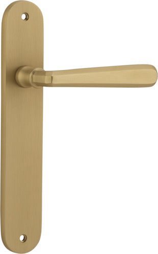 IVER Copenhagen Solid Brass Oval BackPlate Door Handle – Multiple Finishes Available - Entry - Point - 15376 - Iver