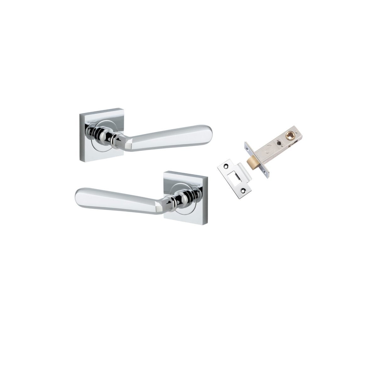 IVER Copenhagen Solid Brass Square Rose Door Handle – Multiple Finishes Available - Entry - Point - 21194KPASS60 - Iver