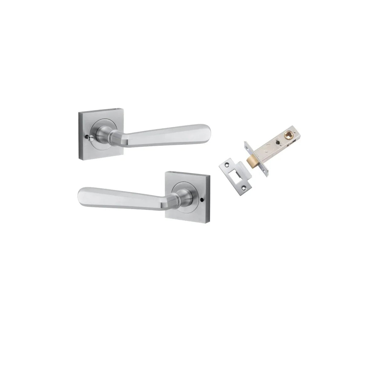 IVER Copenhagen Solid Brass Square Rose Door Handle – Multiple Finishes Available - Entry - Point - 21195KIBPRIV60 - Iver